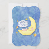 Love You to the Moon op de rug Waterverf Baby show Kaart (Achterkant)