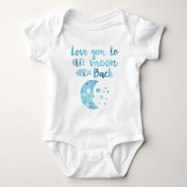 Love You to the Moon Typography beroemd gemaakt do Romper