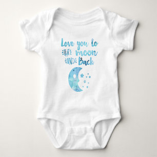 Love You to the Moon Typography beroemd gemaakt do Romper