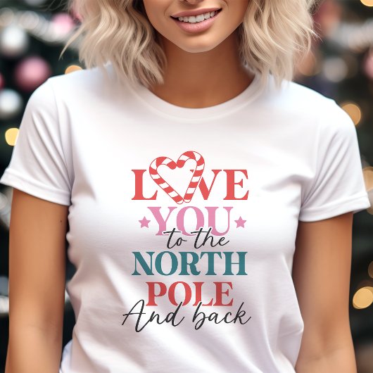Love You to the North Pole Kerstmis Tri-Blend Shirt