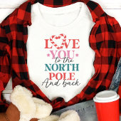 Love You to the North Pole Kerstmis Tri-Blend Shirt