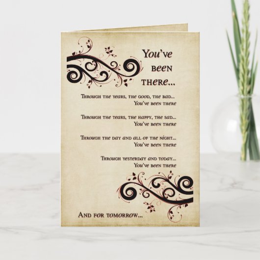 Love You Today en Tomorrow Wenskaart Feestdagen Kaart (Voorkant)