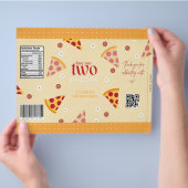 Love You Two Pizzas Favoriete Chip Bag Wrapper Flyer (Hand)