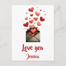 Love You Valentijn Envelope Ontwerp
