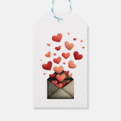 Love You Valentijn Envelope Ontwerp Cadeaulabel (Achterkant)