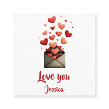 Love You Valentijns Envelope Ontwerp