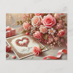 Love You Valentijnsdag Feestdagenkaart