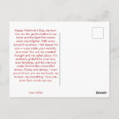 Love You Valentine Envelope Design Briefkaart (Achterkant)