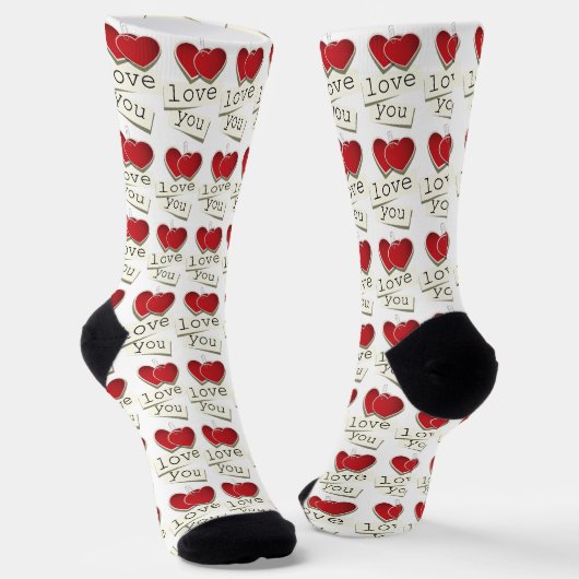 Love You Valentine Sokken (Gebogen)