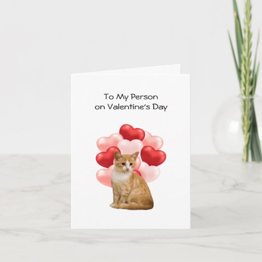 Love You / Van de Kat Valentijnsdag Feestdagen Kaart (Voorkant)