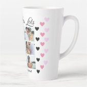 Love You Veel,5 Foto's Collage Valentijnsdag Leuk Latte Mok (Rechts)
