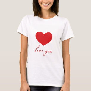 "Love You" Vrouwen T-shirt - Sweet and Stylish