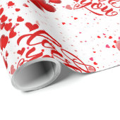 Love You Wrapping Paper Cadeaupapier (Rol Hoek)