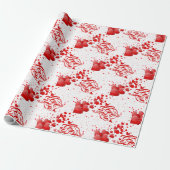 Love You Wrapping Paper Cadeaupapier (Uitgerold)
