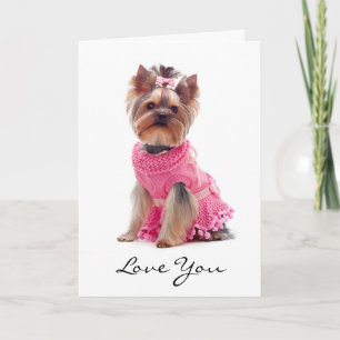 Love You Yorkshire Terrier Wenskaart Vers Kaart