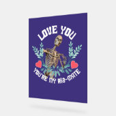 Love You, You Are My Rib Mate Skeleton Valentijn Acryl Bord (Hoek)