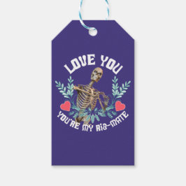 Love You, You Are My Rib Mate Skeleton Valentijn Cadeaulabel