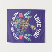 Love You, You Are My Rib Mate Skeleton Valentijn Wandkleed (Voorkant (horizontaal))