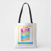 Love Your Bookstore White Canvas tas (Voorkant)