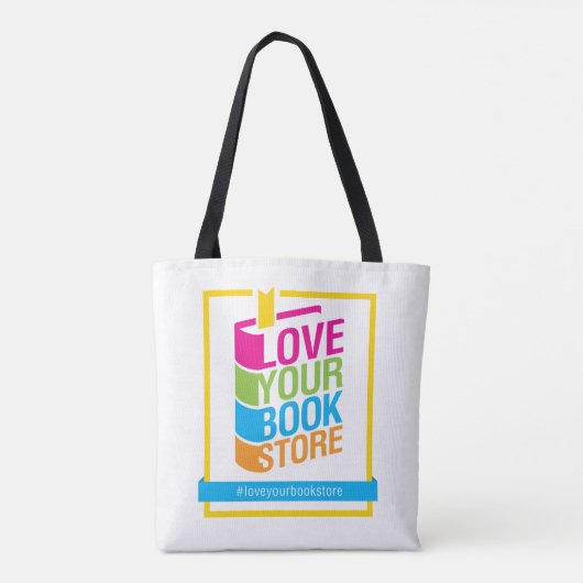 Love Your Bookstore White Canvas tas (Achterkant)