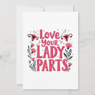 Love Your Lady Onderdelen Womb Body Positiviteit Bedankkaart
