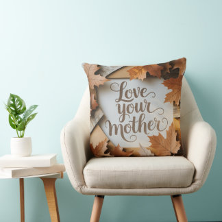Love Your Mother Luxe Fall Leaves Premium Art Kussen