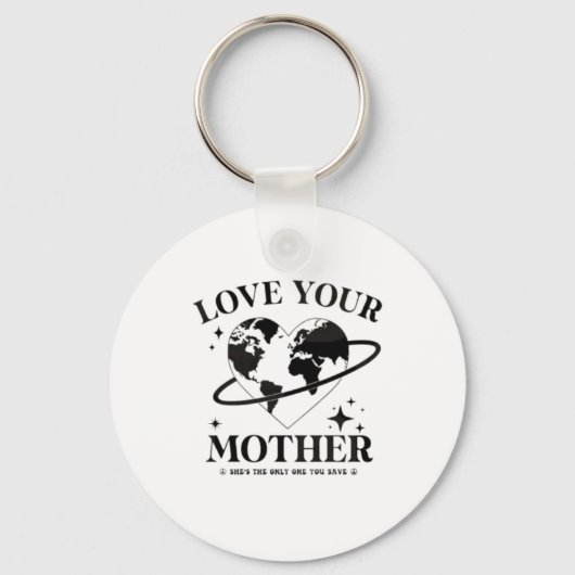 🌍💚 Love Your Mother 🌿 Sleutelhanger (Voorkant)
