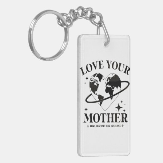 🌍💚 Love Your Mother 🌿 Sleutelhanger (Voorkant Links)