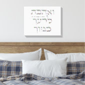 Love Your Neighbor as Yourself made with Gemstones Canvas Afdruk (Insitu (Slaapkamer))