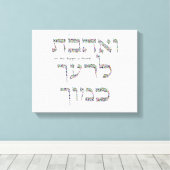 Love Your Neighbor as Yourself made with Gemstones Canvas Afdruk (Insitu (Houten vloer))