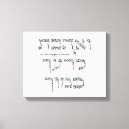 Love Your Neighbor as Yourself made with Gemstones Canvas Afdruk