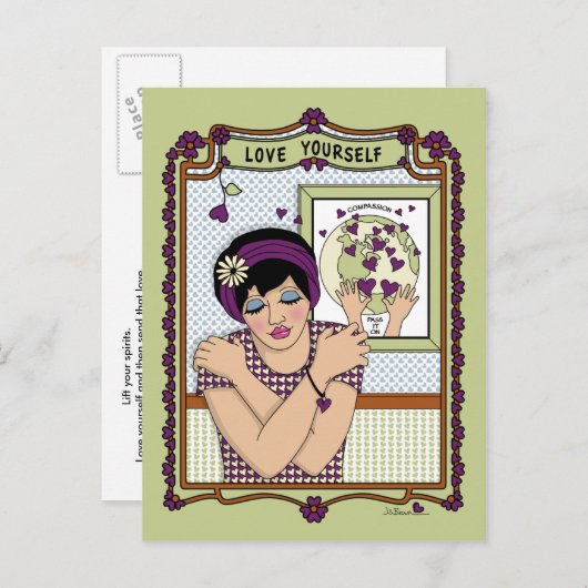 Love Yourself_A_ Briefkaart (Voorkant / Achterkant)