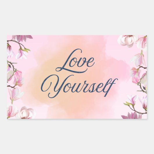 Love Yourself Aesthetic Sticker (Voorkant)