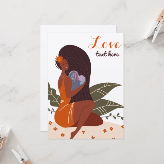 Love-Yourself-Body-Positive-Self-briefkaart Kaart (Voorkant / Achterkant in situ)