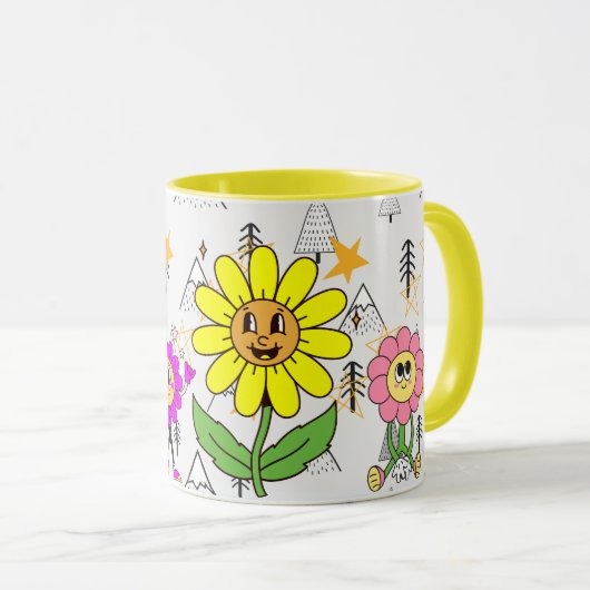 love yourself Funny Smiley Face Cool Design Mok (Voorkant rechts)