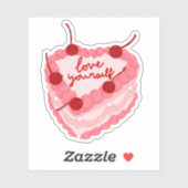 Love Yourself Heart Cake Sticker (Vel)