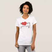Love Yourself Heart Watercolor Positive T-shirt (Voorkant volledig)