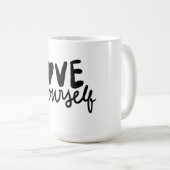 Love Yourself Inspirational Quote Coffee Mug Koffiemok (Voorkant rechts)