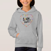 "Love Yourself" Meisje's Pullover Hoodie (Voorkant)