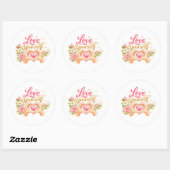 Love yourself  ronde sticker (Vel)