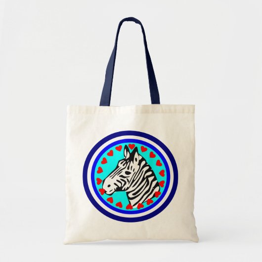 ☞♥Love Zebra Chic en Fabulous Budget Tote Bag♥☜ Bag (Voorkant)