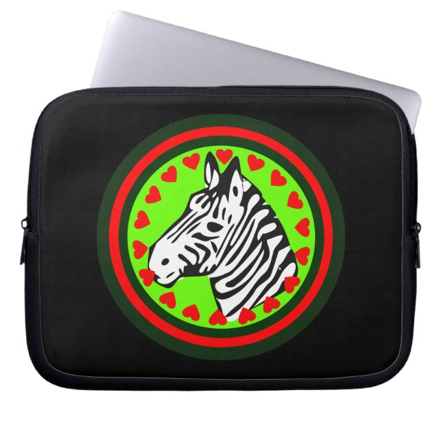 ☞♥Love Zebra Chic& Fabulous Laptop Hoes♥☜ Sleeve (Voorkant)
