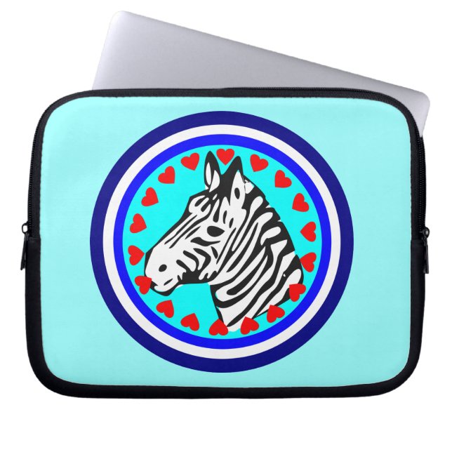 ☞♥Love Zebra Chic& Fabulous Laptop Hoes♥☜ Sleeve (Voorkant)
