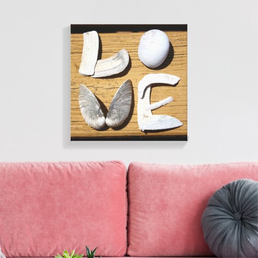 LOVE Zee Shell Canvas Print (Insitu (Woonkamer))