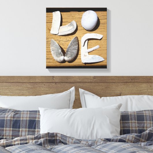 LOVE Zee Shell Canvas Print (Insitu (Slaapkamer))