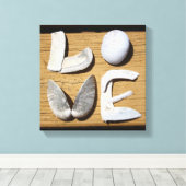 LOVE Zee Shell Canvas Print (Insitu (Houten vloer))