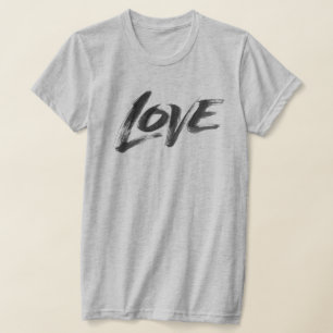 LOVE Zen Brush Valentijn Calligraphy Lettering T-shirt
