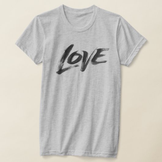 LOVE Zen Brush Valentijn Calligraphy Lettering T-shirt (Laagn)