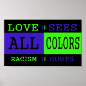 Love ziet alle kleuren poster (Voorkant)