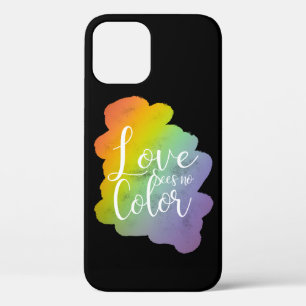 Love Ziet Geen Kleur Quote Regenboog Zwart Case-Mate iPhone Case